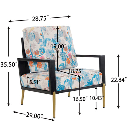 Modern Armchair With Solid Wood Frame Noble House