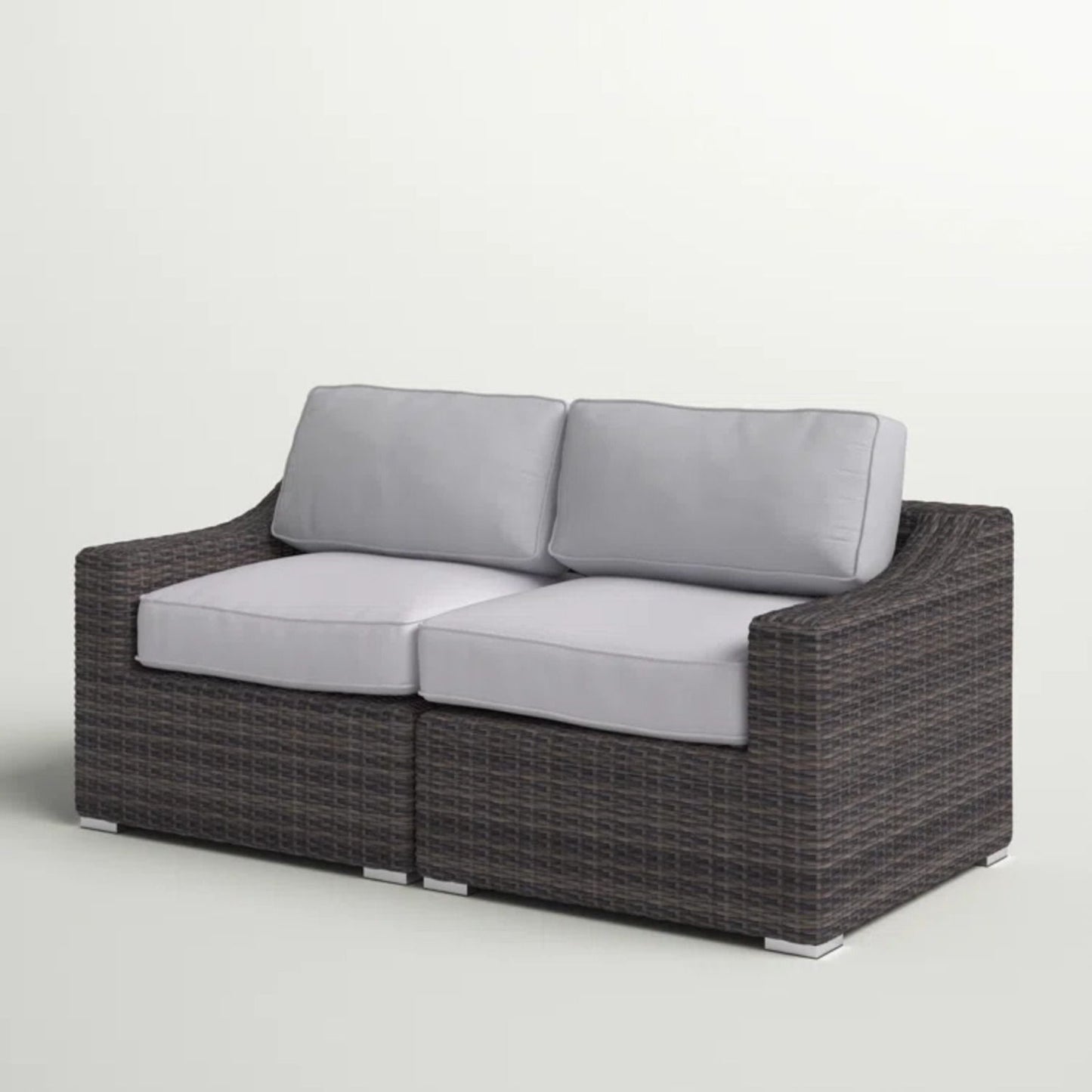 Chic Wide Outdoor Loveseat With Cushions LSI Patio Furniture