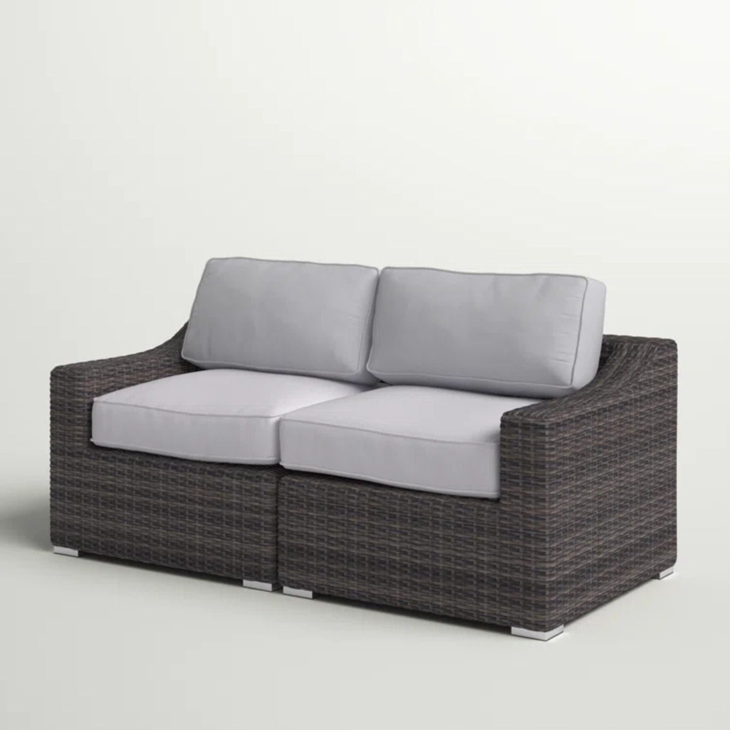 Chic Wide Outdoor Loveseat With Cushions LSI Patio Furniture