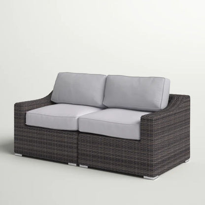 Chic Wide Outdoor Loveseat With Cushions LSI Patio Furniture