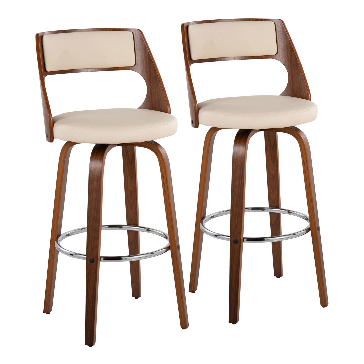 Cecina - Mid-Century Modern Barstool With Swivel (Set of 2) Lumi Source