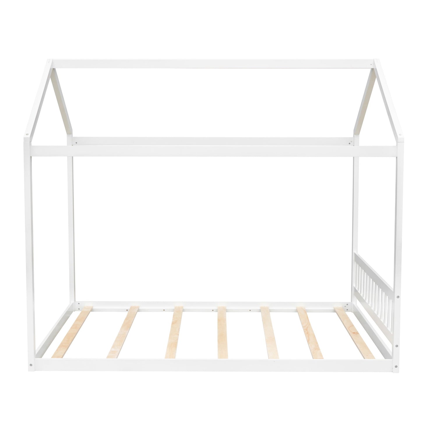 Wooden House Bed With Headboard Hearth and Haven