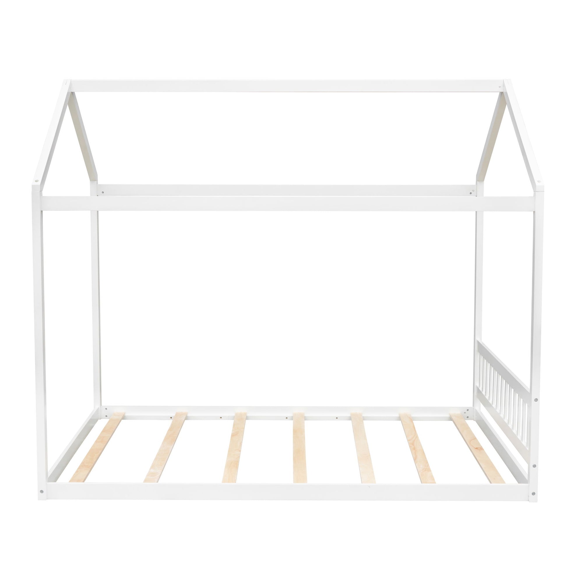 Wooden House Bed With Headboard Hearth and Haven