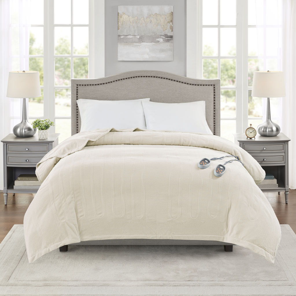 Electric Micro Fleece - Heated Blanket - Ivory Beautyrest