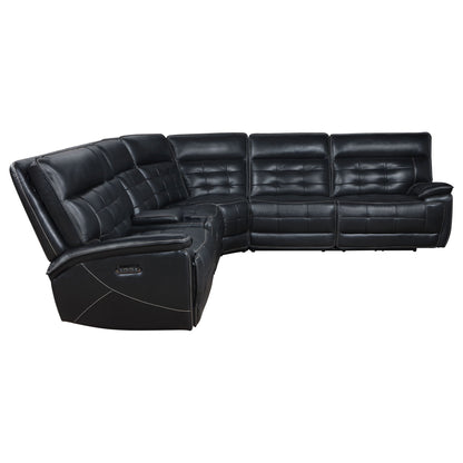 Hayden - Dual Power Reclining Sectional Sofa - Black Furniture Max