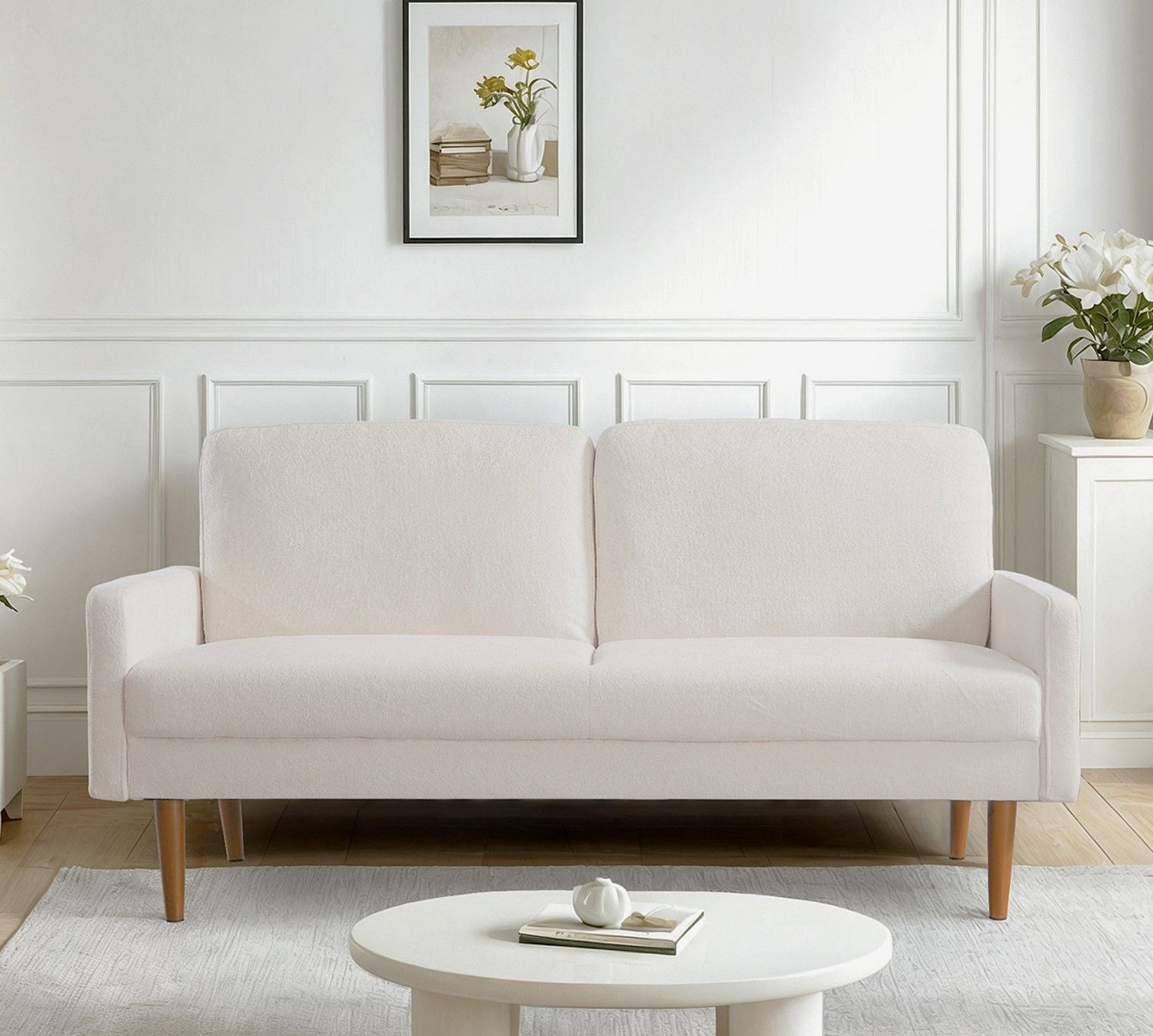 Sofa, European Style With Sleek Design, Modern & Vintage Flair, Upholstered 3 Seater Couch US Pride