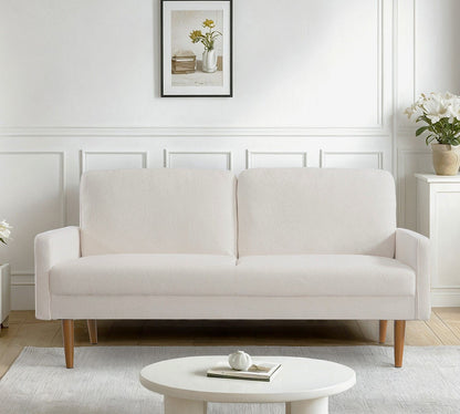 Sofa, European Style With Sleek Design, Modern & Vintage Flair, Upholstered 3 Seater Couch US Pride