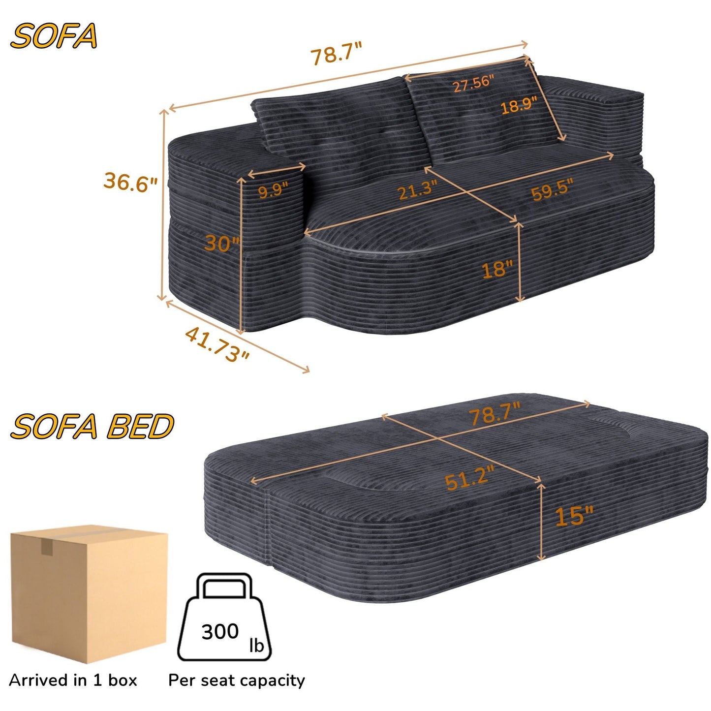 Convertible Floor Sofa Bed With Multi Functional Blanket Home Essentials