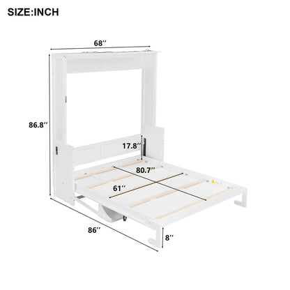 Murphy Bed With Desk, LED Lights & USB Charging Station Dreamland
