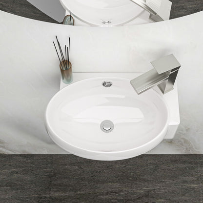 Modern Aesthetic Rectangle Wall Mount Bathroom Sink With Single Faucet Hole Daily Nest