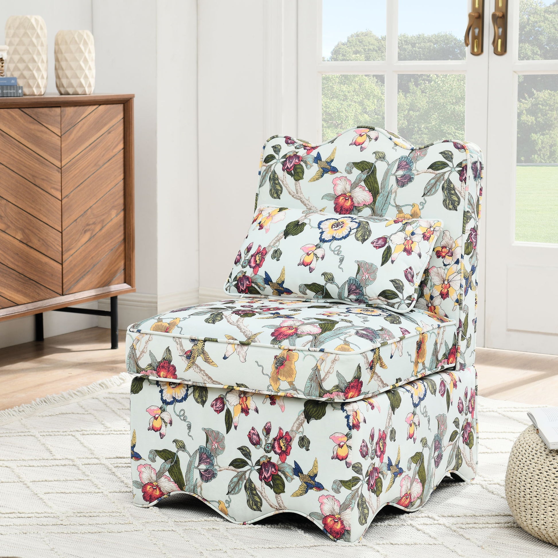 Stylish Flannel Dining Chair With Soft Cushion And Backrest Home Essentials