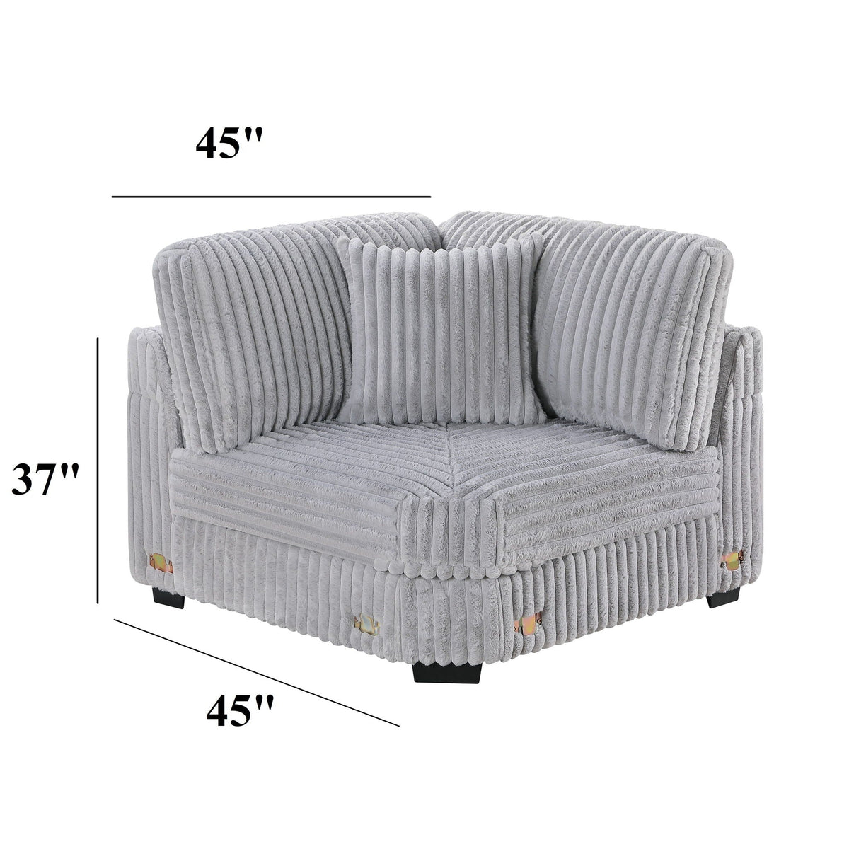 Corner Wedge Chair With Pillow, Living Room Furniture Home Essentials