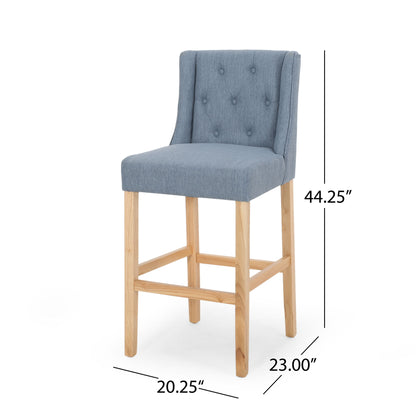 Ethereon - Tufted Counter Stool (Set of 2) Noble House