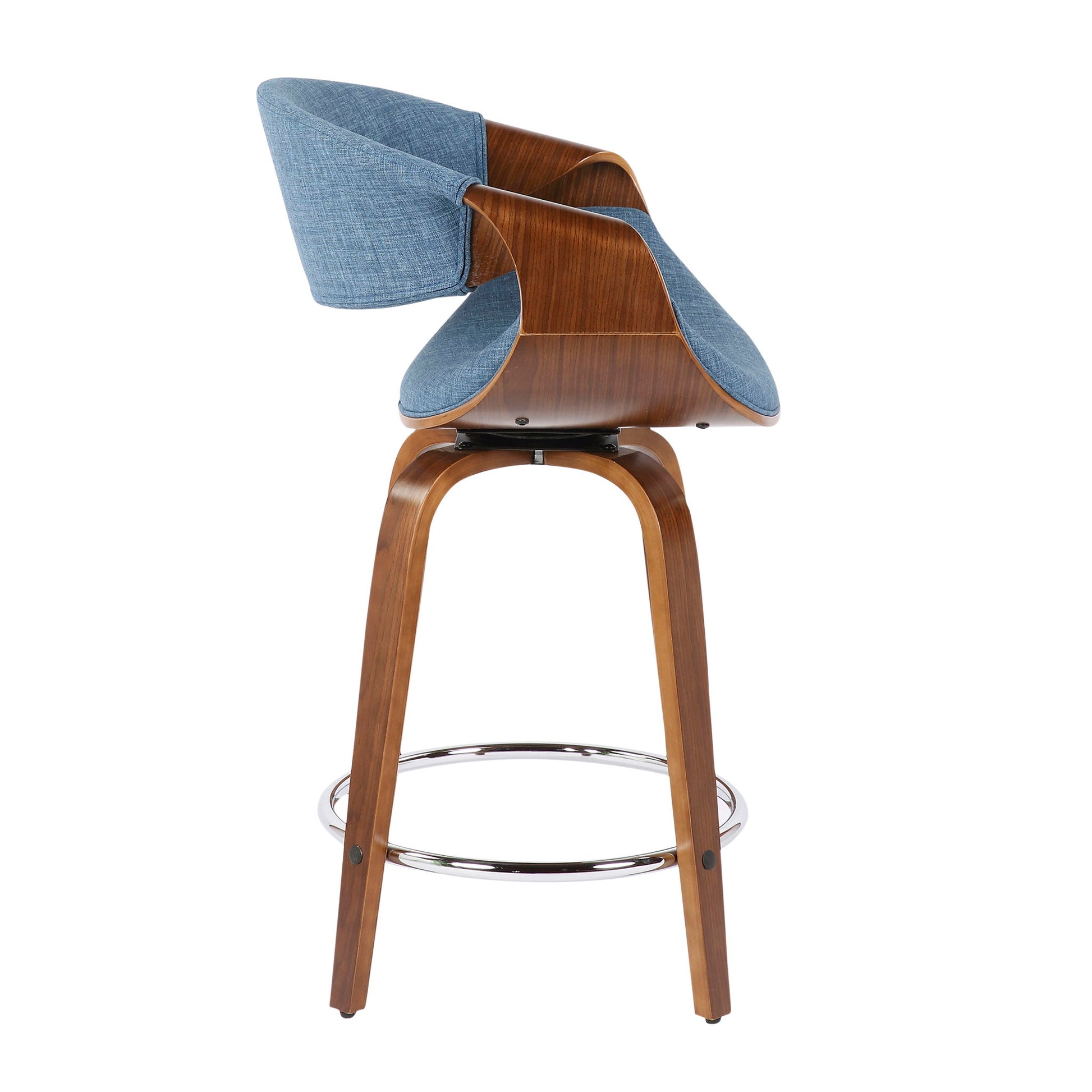 Curvini - Mid Century Modern Counter Stool (Set of 2) Lumi Source