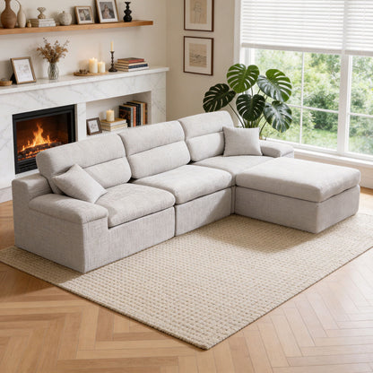 Corner Chaise Sofa With High Backrest Home Essentials