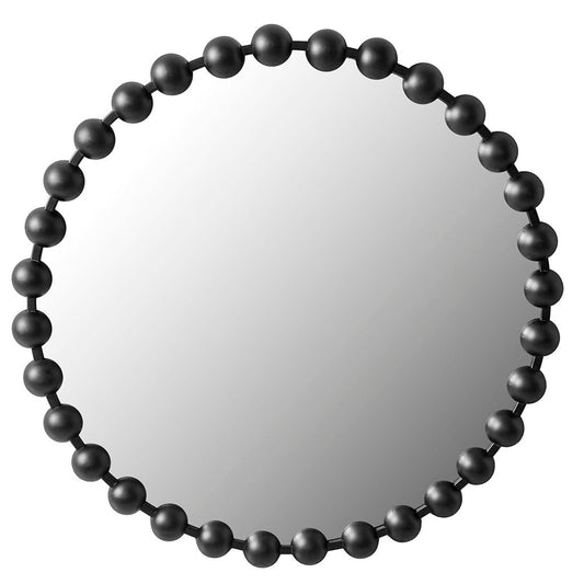Marlowe - 27" Round Wall Decor Mirror - Black Madison Park Signature