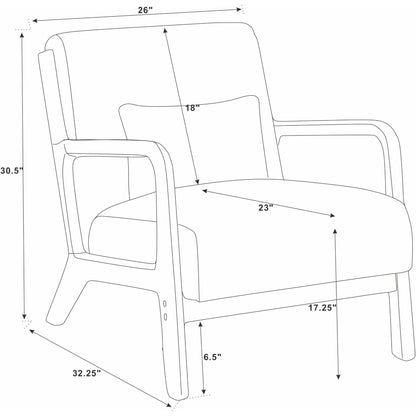 Upholstered Armchair With Back Support Pillow Home Essentials