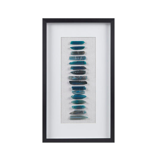 Cerulean Stones - Real Natural Agate Framed - Blue INK+IVY