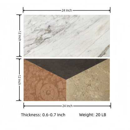 Waterjet Marble 4 Color Marble For Floor And Wall Polished Marble Tile Stone 1 Box Each Pattern 2 Pieces - White / Multi Daily Nest
