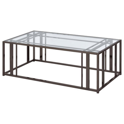 Adri - Rectangular Glass Top Coffee Table Coaster Fine Furniture