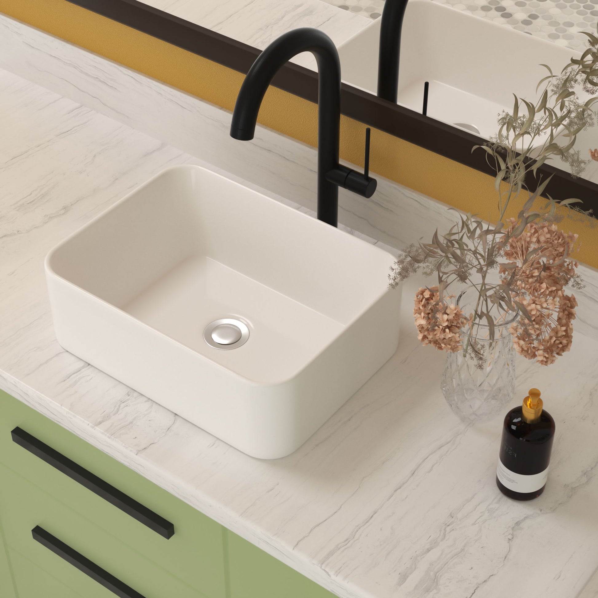 Sleek Ceramic Rectangular Vessel Bathroom Sink Daily Nest