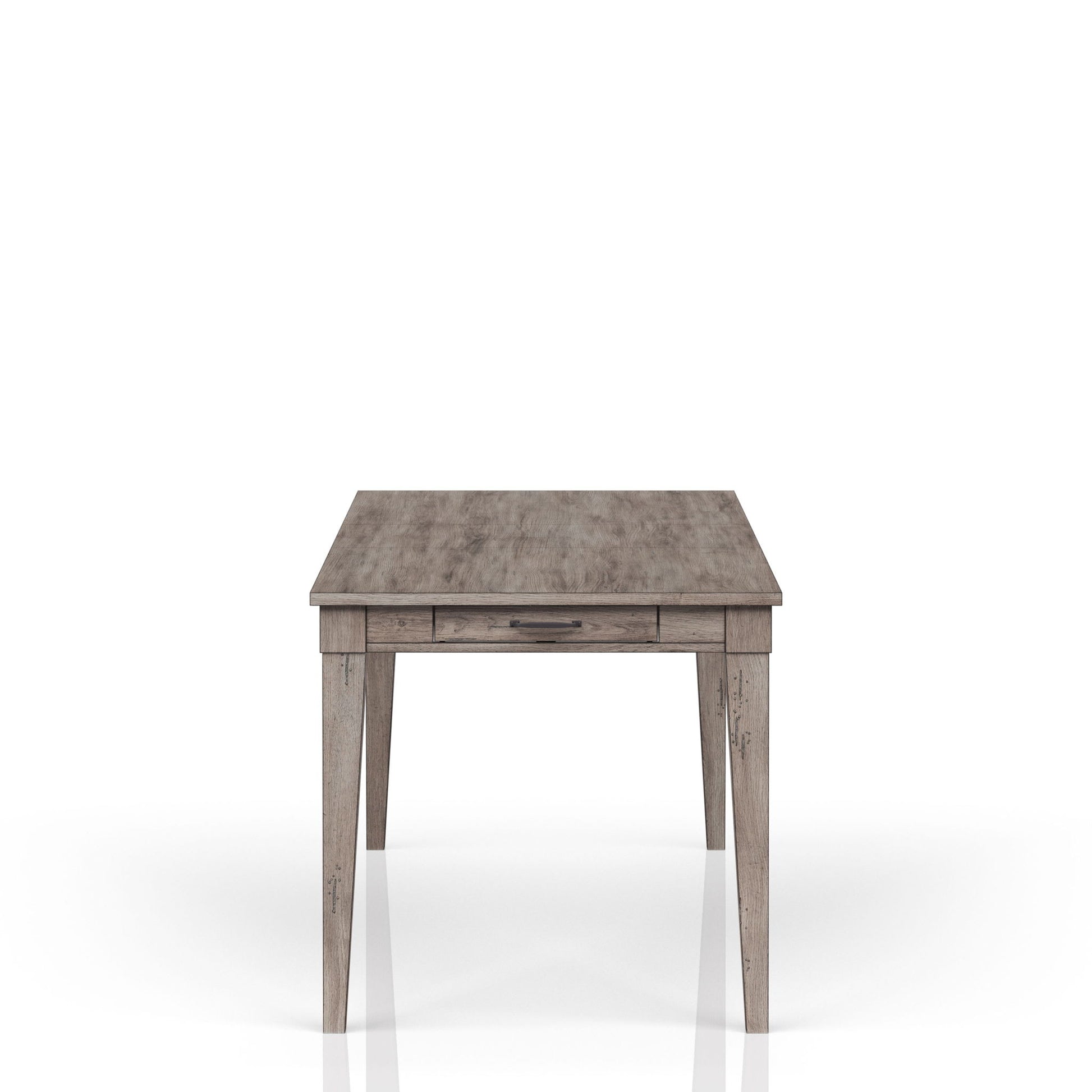 Rustic Dining Table Two Storage Drawers And Leaf - Gray Bernards Furniture