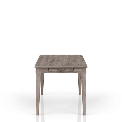 Rustic Dining Table Two Storage Drawers And Leaf - Gray Bernards Furniture