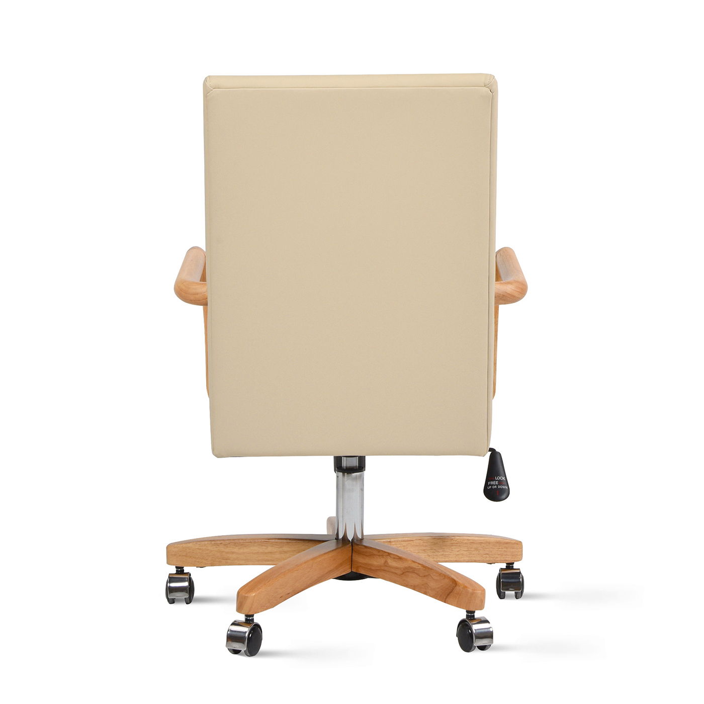 Dumont - Modern Farmhouse High Back Executive Home Office Chair - Neutral Cream Beige / Natural Jennifer Taylor Home