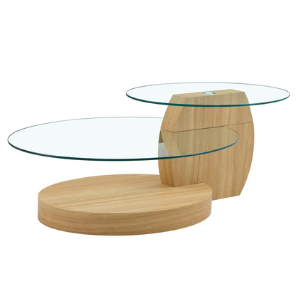 Contemporary Artistic Double Layer Coffee Table Home Essentials