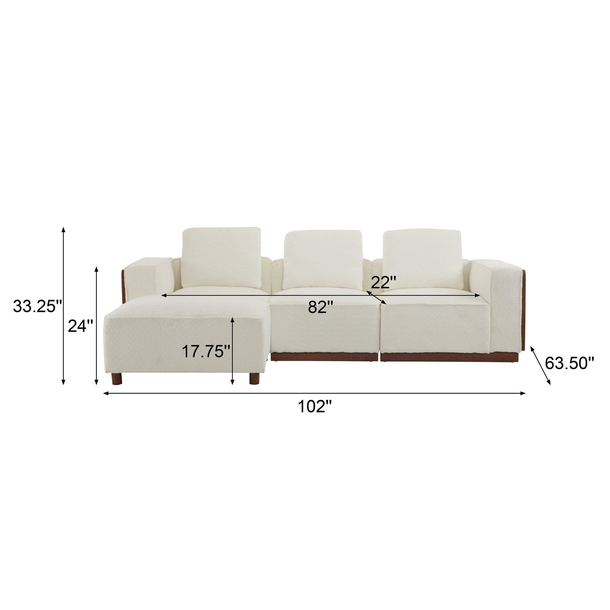 Chita - Modular Sectional Sofa With Larger Seats Noble House