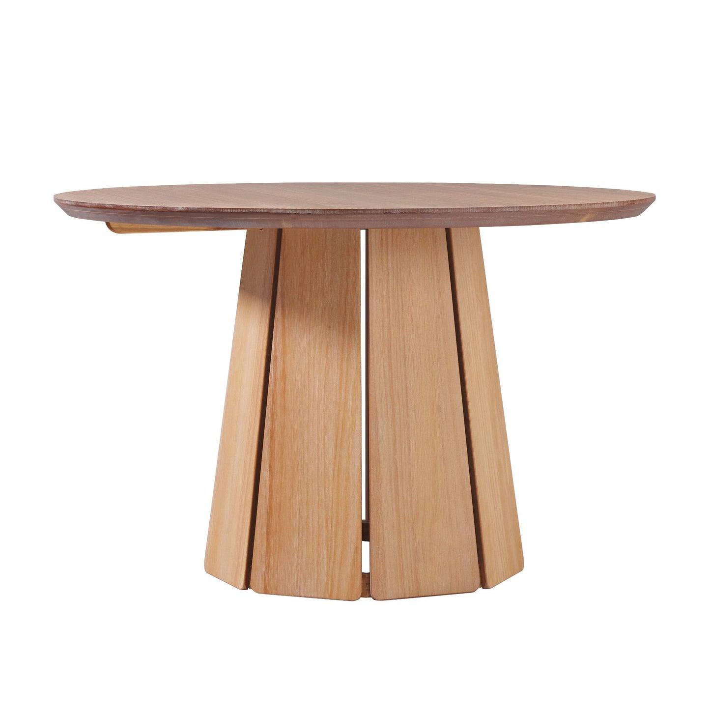 Round Pedestal Dining Table - Light Brown Walker Edison