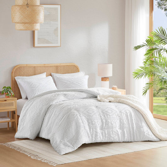 Gigi - King/California King Comforter Mini Set - White Super Listing