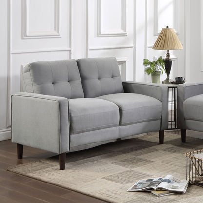 Harvey - Tufted Loveseat With Track Arm Design Furniture Max