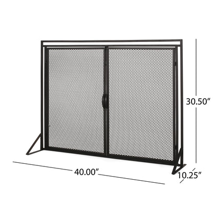 Samantha - Iron Fireplace Screen 2 Door Design Noble House