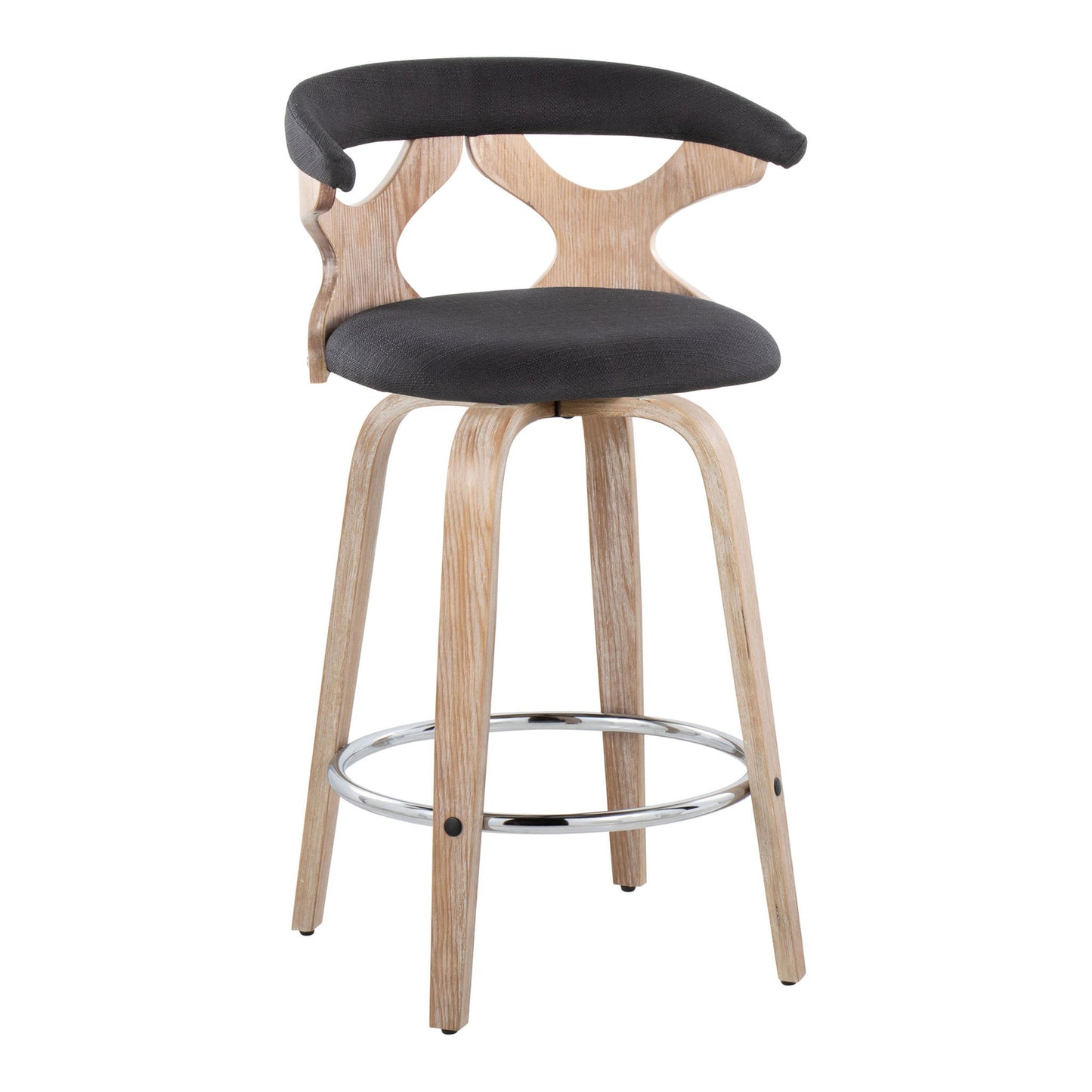 Gardenia - Mid Century Modern Fixed Height Counter Stool With Swivel (Set of 2) Lumi Source