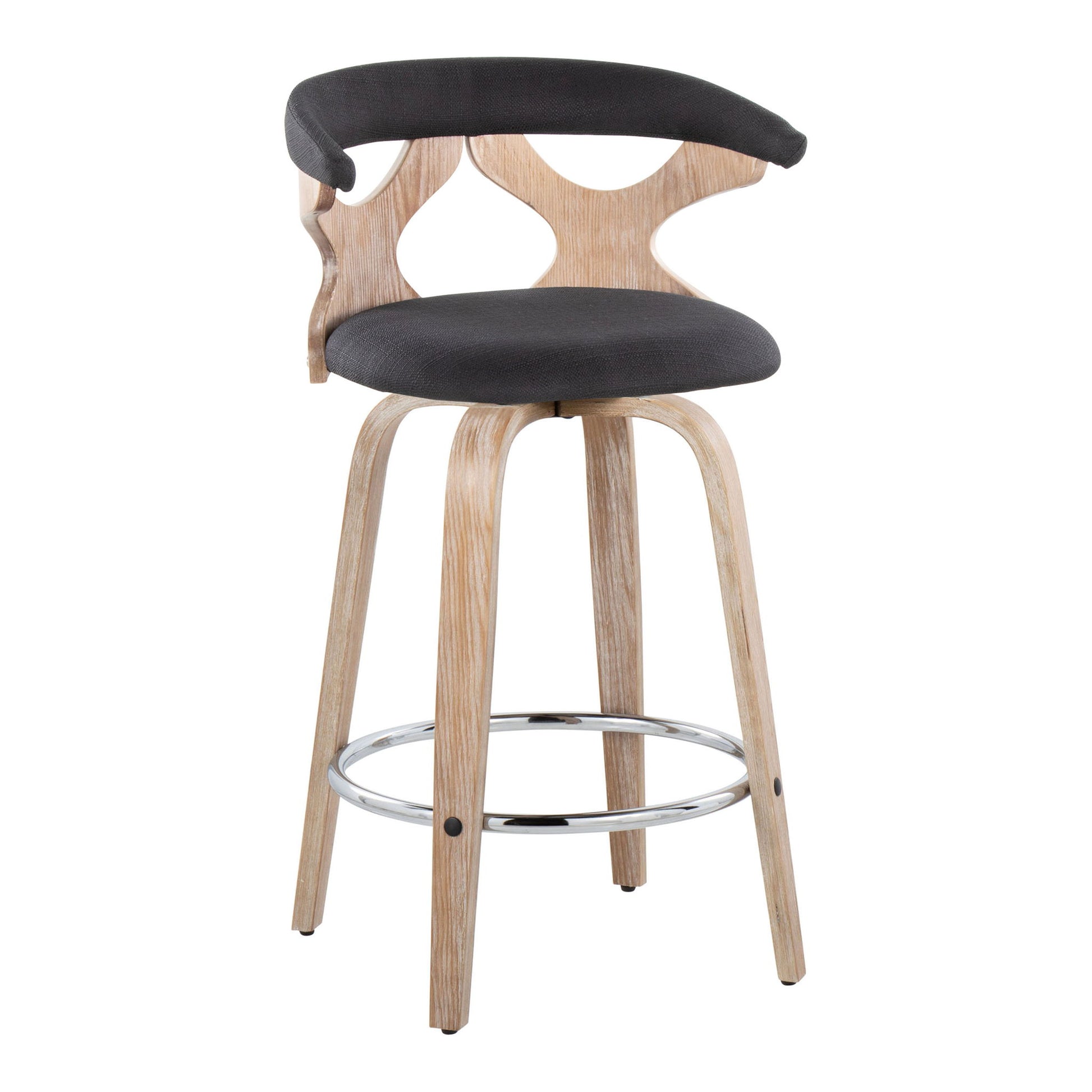 Gardenia - Mid Century Modern Fixed Height Counter Stool With Swivel (Set of 2) Lumi Source