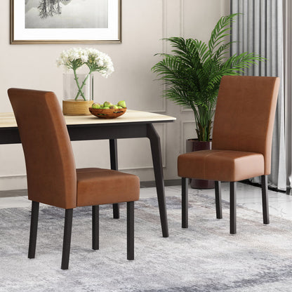 Pertica - Dining Upholstered Armless Chairs (Set of 2) Noble House