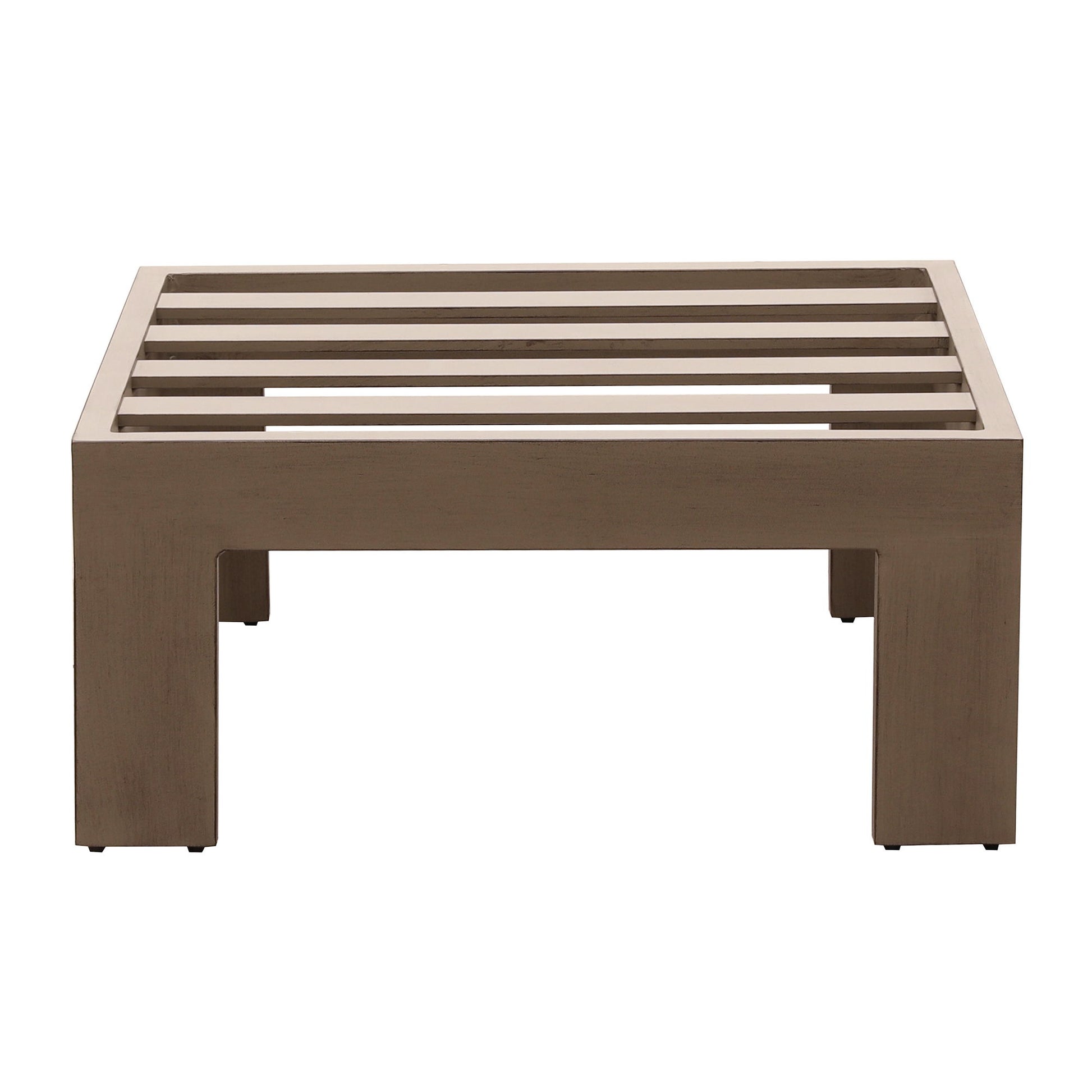 Patio Indoor Outdoor Aluminum Ottoman Footstool With Cushion Home Essentials