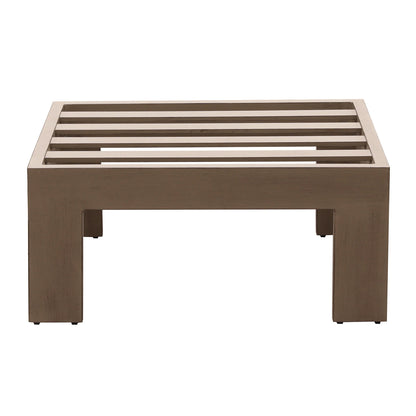 Patio Indoor Outdoor Aluminum Ottoman Footstool With Cushion Home Essentials