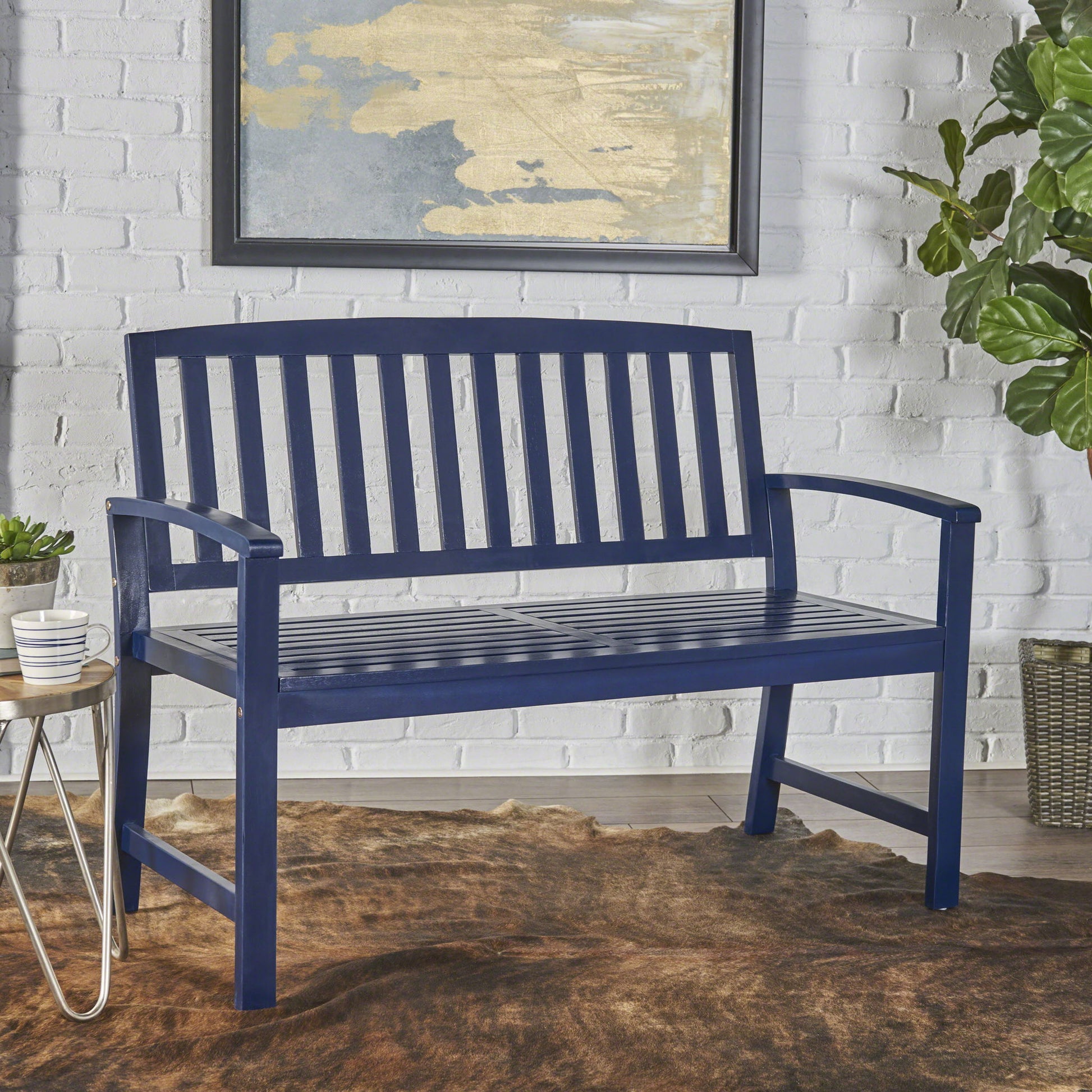 Farmhouse Style Loja Bench Indoor / Outdoor Noble House
