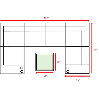 4 Person Patio Seating Set With Cushions, All Weather - Gray LSI Patio Furniture