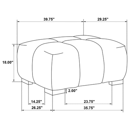Plather - Ottoman - Amber Furniture Max