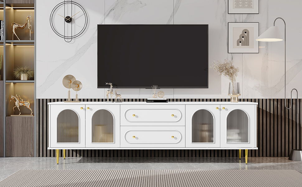 TV Cabinet With 2 Drawers And 2 Cabinets Hearth and Haven