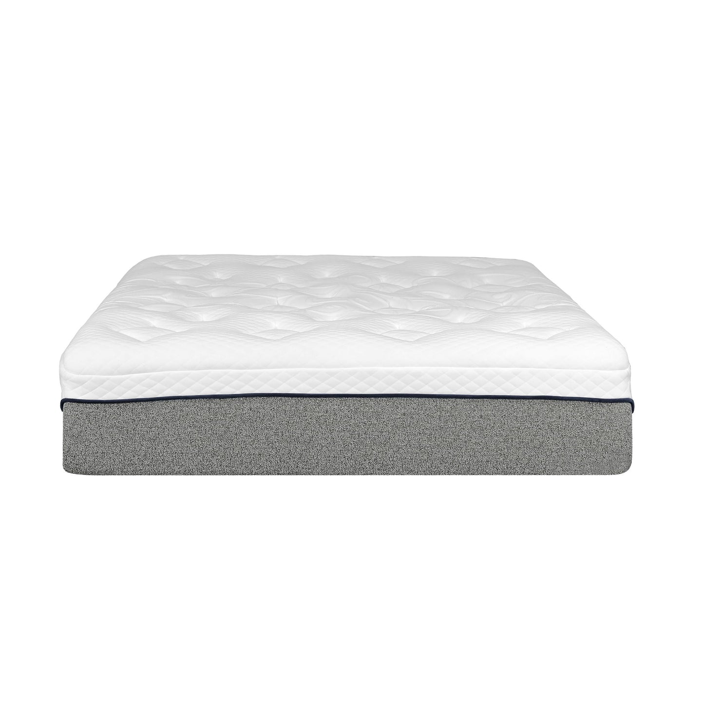 Ultra Plush 13" Gel Memory Foam Mattress For King Size Bed With Double Layered Jacquard Cover - Gray / White Daily Nest