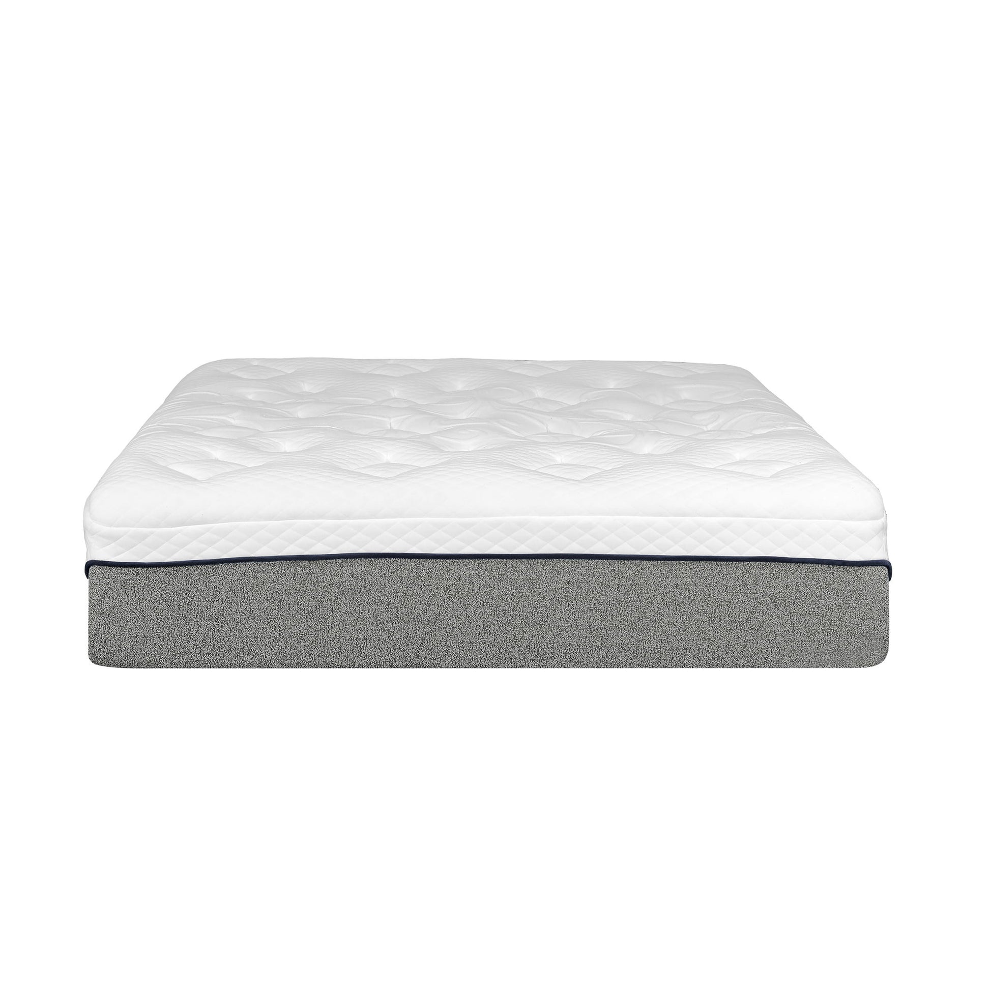 Ultra Plush 13" Gel Memory Foam Mattress For King Size Bed With Double Layered Jacquard Cover - Gray / White Daily Nest