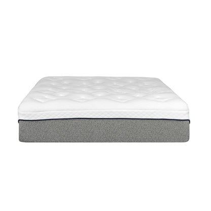 Ultra Plush 13" Gel Memory Foam Mattress For King Size Bed With Double Layered Jacquard Cover - Gray / White Daily Nest