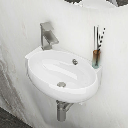 Modern Aesthetic Rectangle Wall Mount Bathroom Sink With Single Faucet Hole Daily Nest