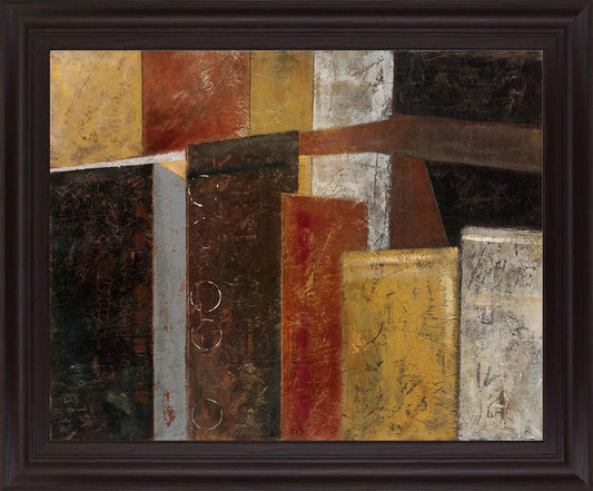 Burnished Geometry - 28" x 34" Framed Wall Art Classy Art