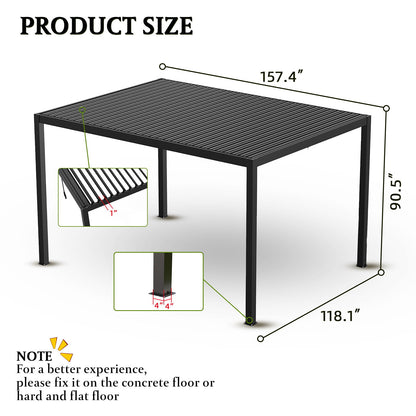 Premium Louver Pergola Aluminium Frame & Louvers Home Essentials