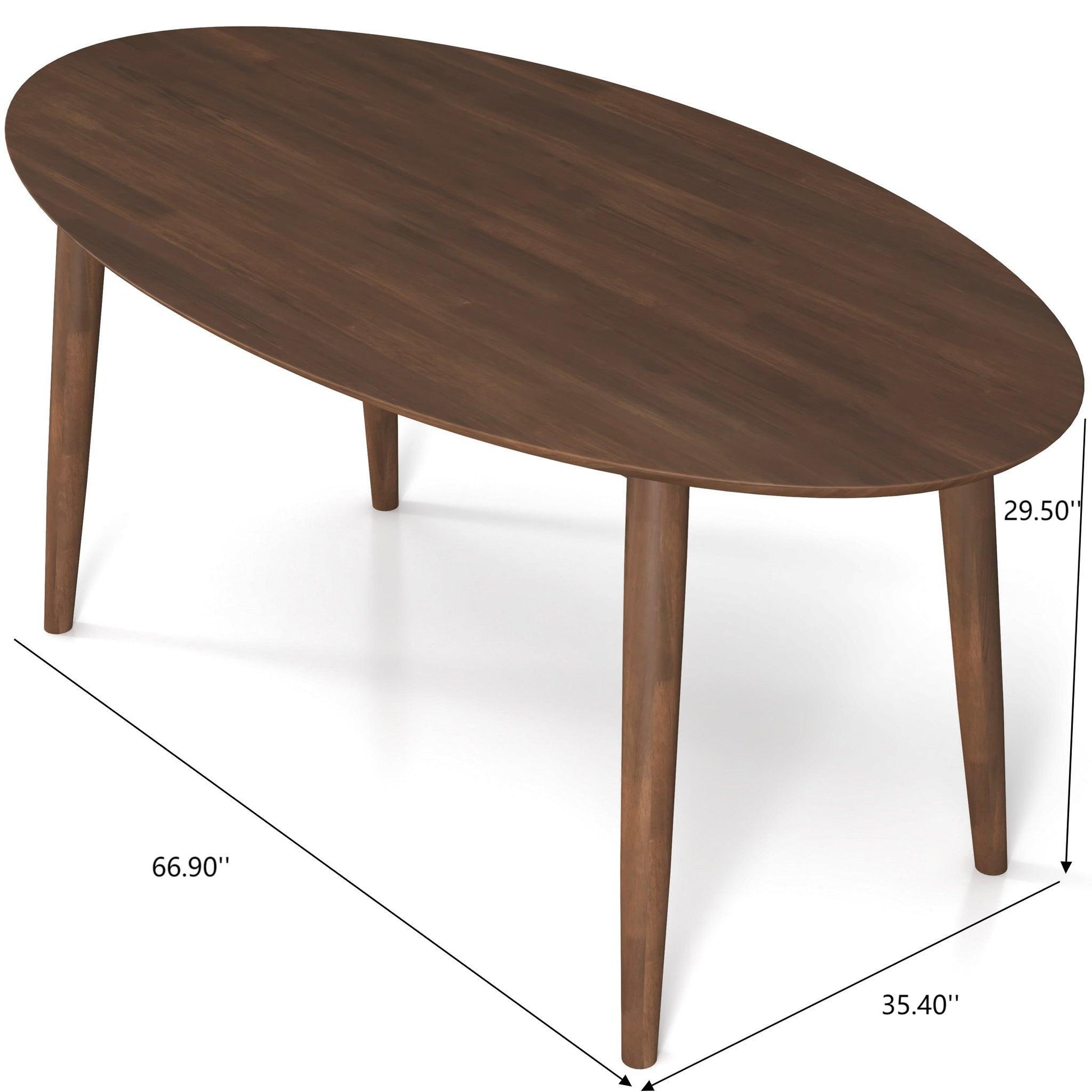 Ada - Mid-Century Modern Style Oval Dining Table Ashcroft Furniture